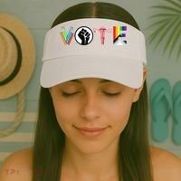 Vote Books Fist Ovaries Lgtbq Visor thumb 2