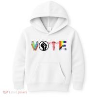 Vote Books Fist Ovaries Lgtbq Kids Hoodie thumb 0