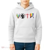 Vote Books Fist Ovaries Lgtbq Kids Hoodie thumb 4