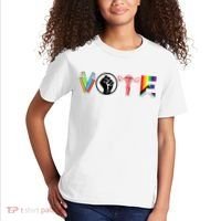 Vote Books Fist Ovaries Lgtbq Kids T-Shirt thumb 2
