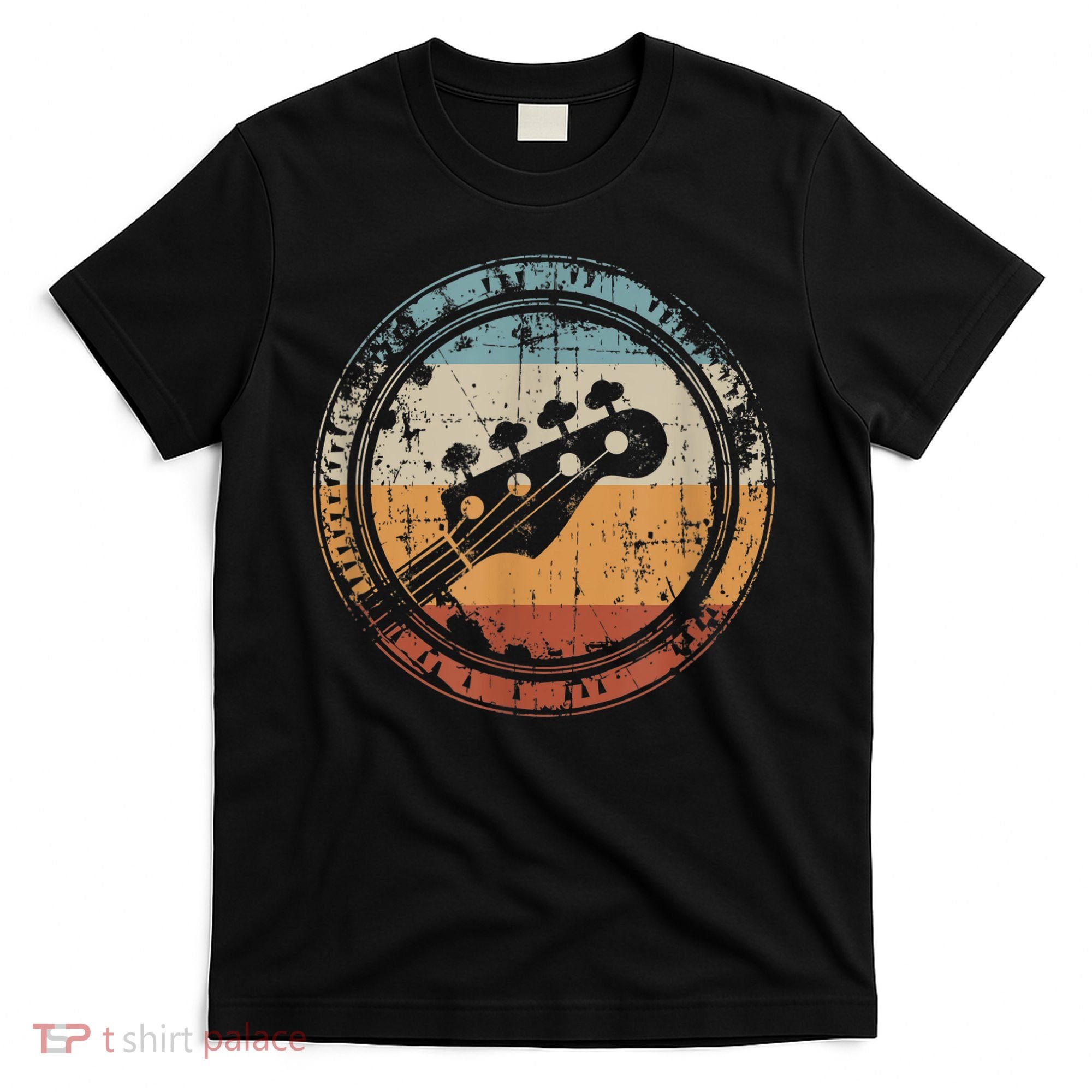 Vintage Bass Guitar Headstock for Bassist and Bass Player T-Shirt