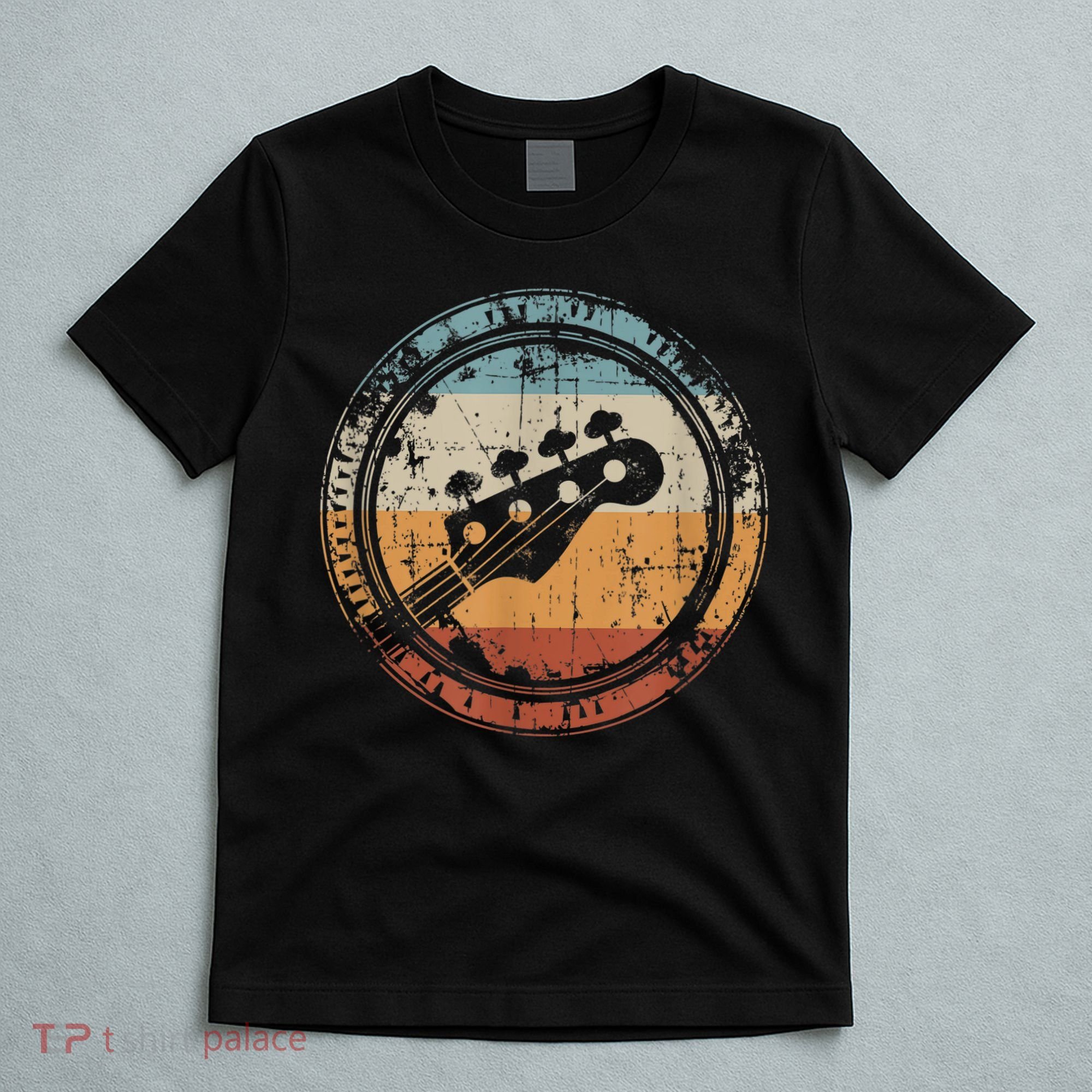 Vintage Bass Guitar Headstock for Bassist and Bass Player T-Shirt