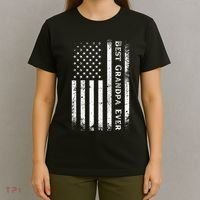 Vintage Best Grandpa Ever Us Flag Funny For Grandfather T-Shirt thumb 4