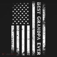 Vintage Best Grandpa Ever Us Flag Funny For Grandfather T-Shirt thumb 7