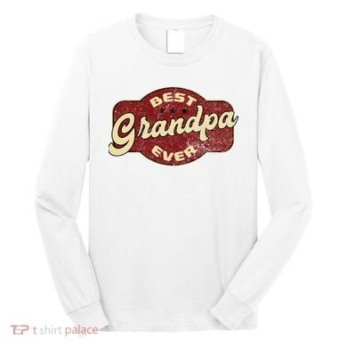 Vintage Best Grandpa Ever Long Sleeve Shirt