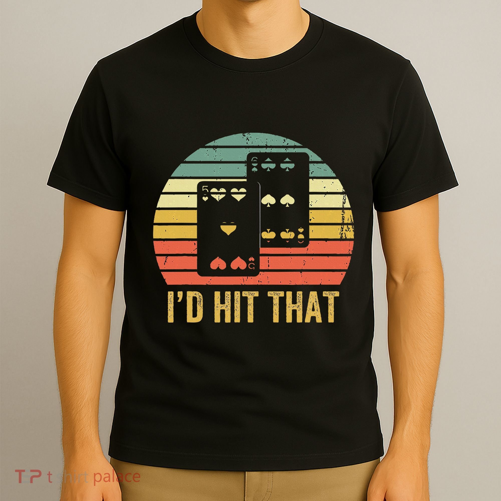 Vintage Blackjack Gambler Funny Retro Gambling Gift T-Shirt