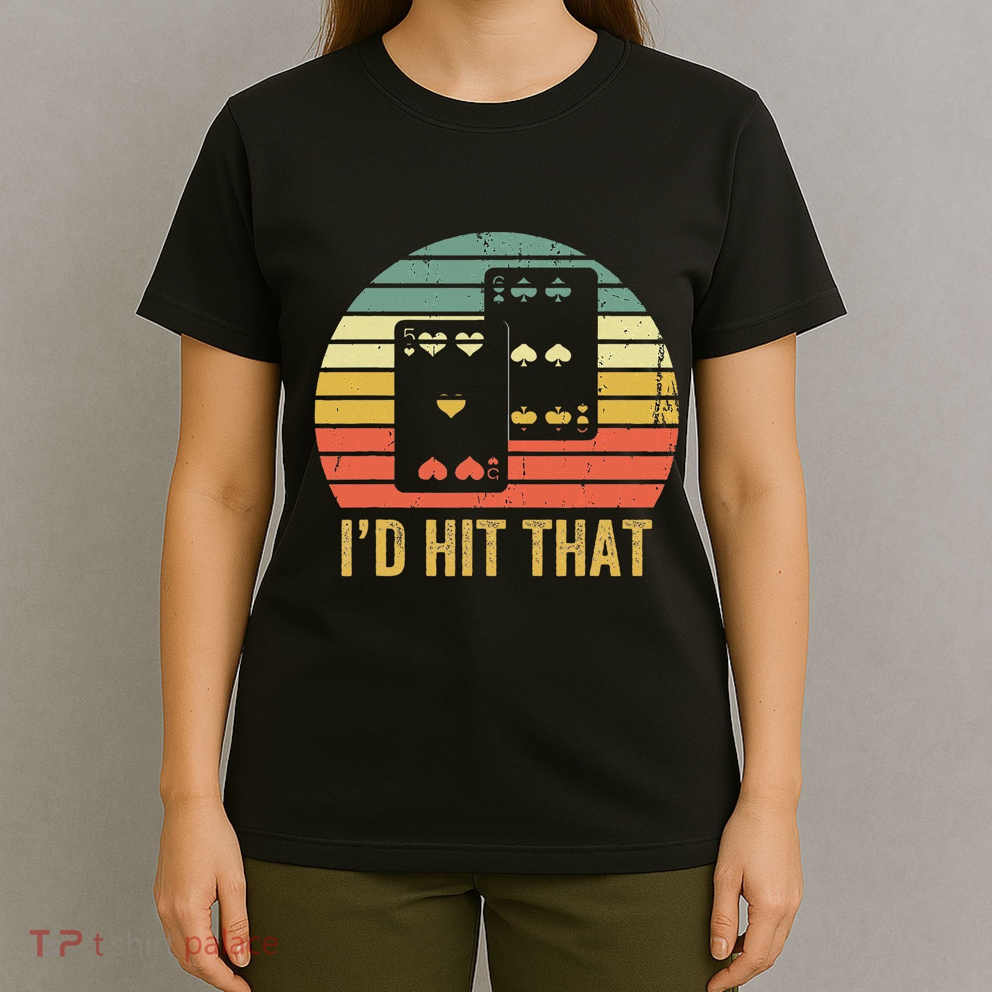 Vintage Blackjack Gambler Funny Retro Gambling Gift T-Shirt