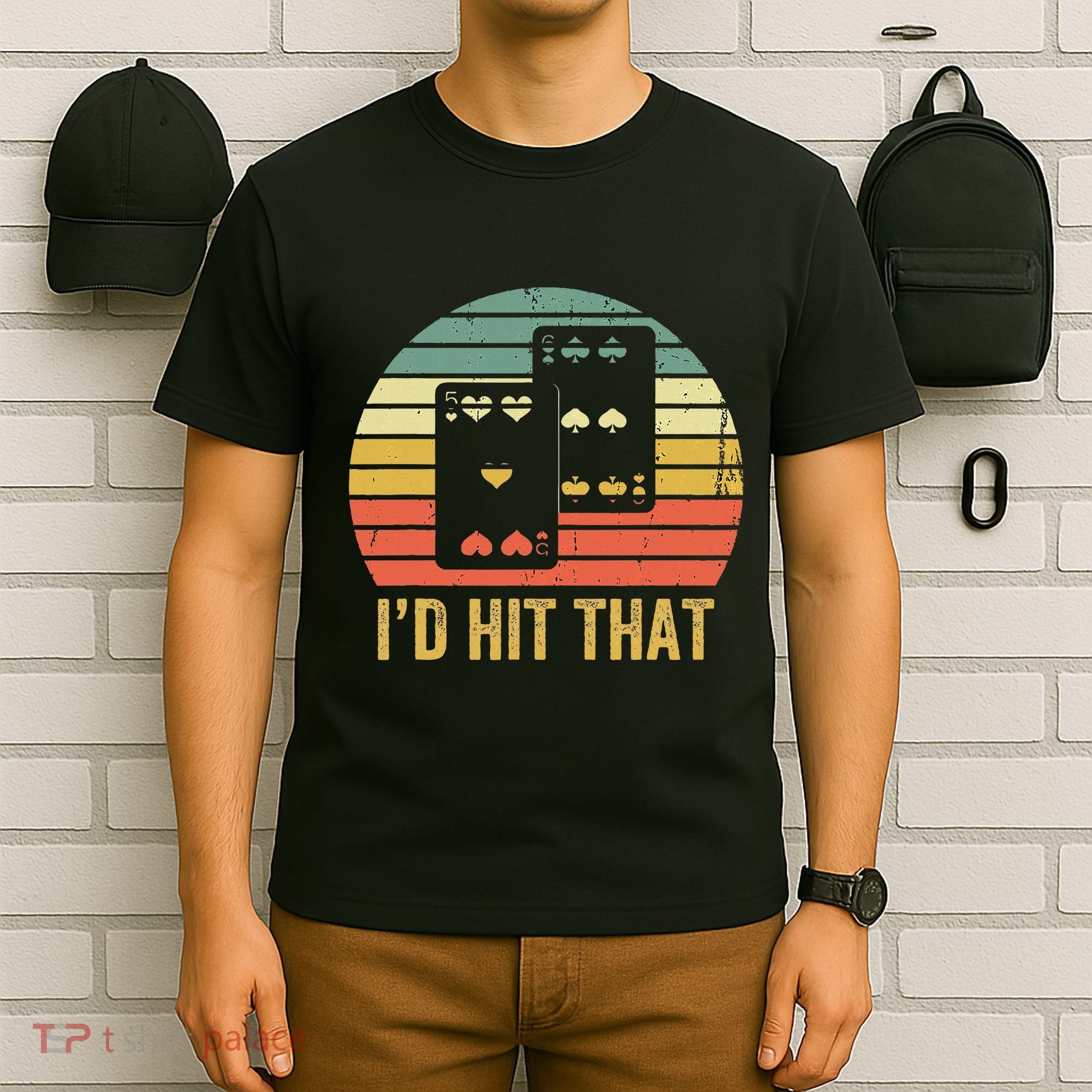 Vintage Blackjack Gambler Funny Retro Gambling Gift T-Shirt