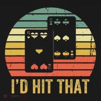 Vintage Blackjack Gambler Funny Retro Gambling Gift T-Shirt thumb 7