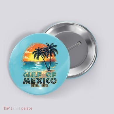 Vintage Beach Gulf Of Mexico Estd 1550 Button
