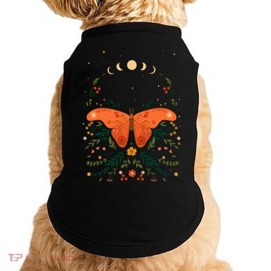 Vintage Boho Garden Moon Moth Doggie Tank