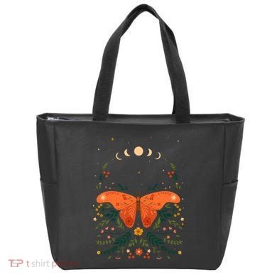 Vintage Boho Garden Moon Moth Tote Bag