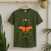 Vintage Boho Garden Moon Moth T-Shirt thumb 2