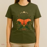 Vintage Boho Garden Moon Moth T-Shirt thumb 4