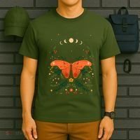 Vintage Boho Garden Moon Moth T-Shirt thumb 6
