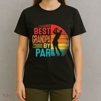 Vintage Best Grandad By Par Retro Golf Lover Fathers Day T-Shirt thumb 4