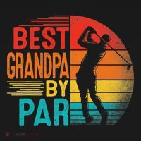 Vintage Best Grandad By Par Retro Golf Lover Fathers Day T-Shirt thumb 7