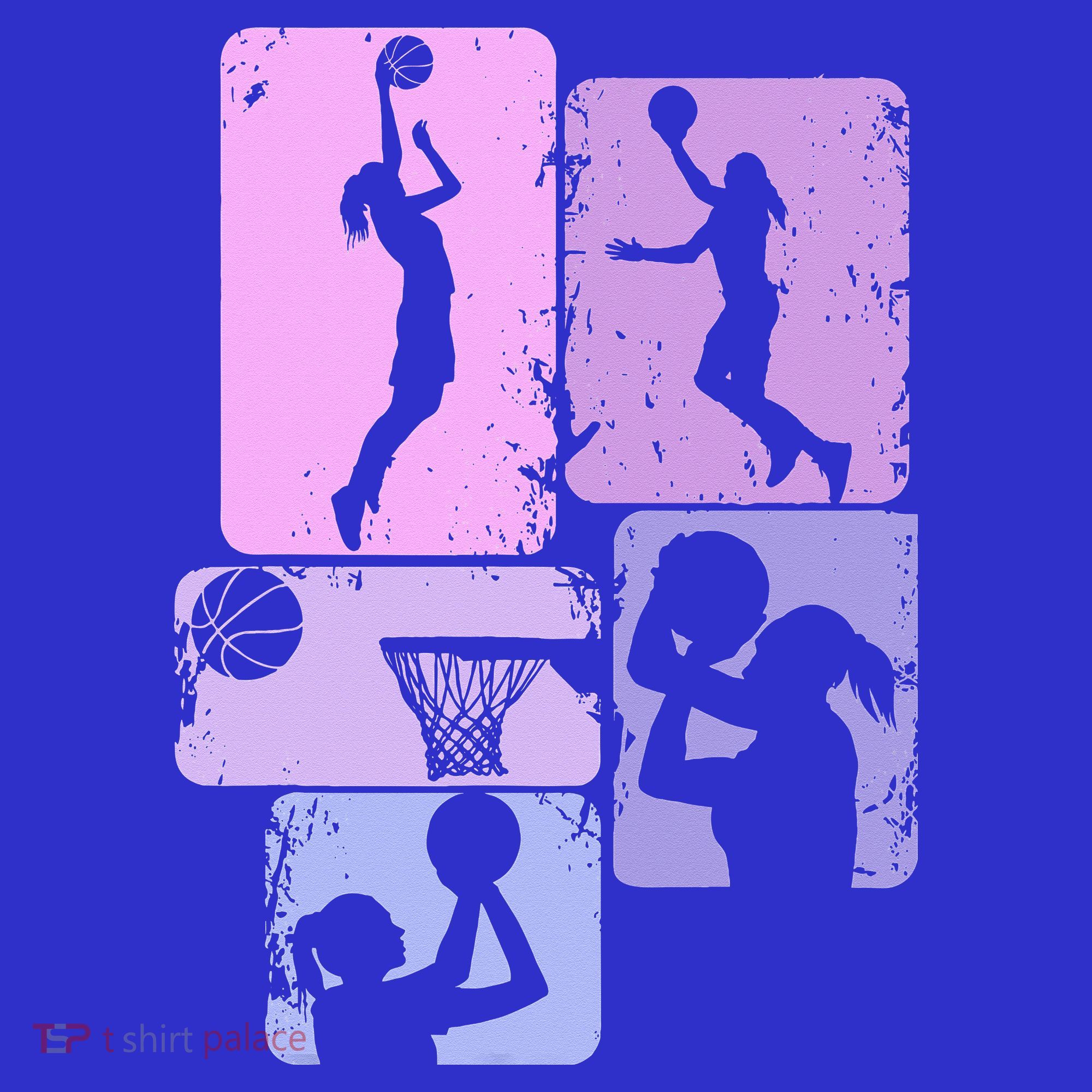 Vintage Basketball Girl Women T-Shirt