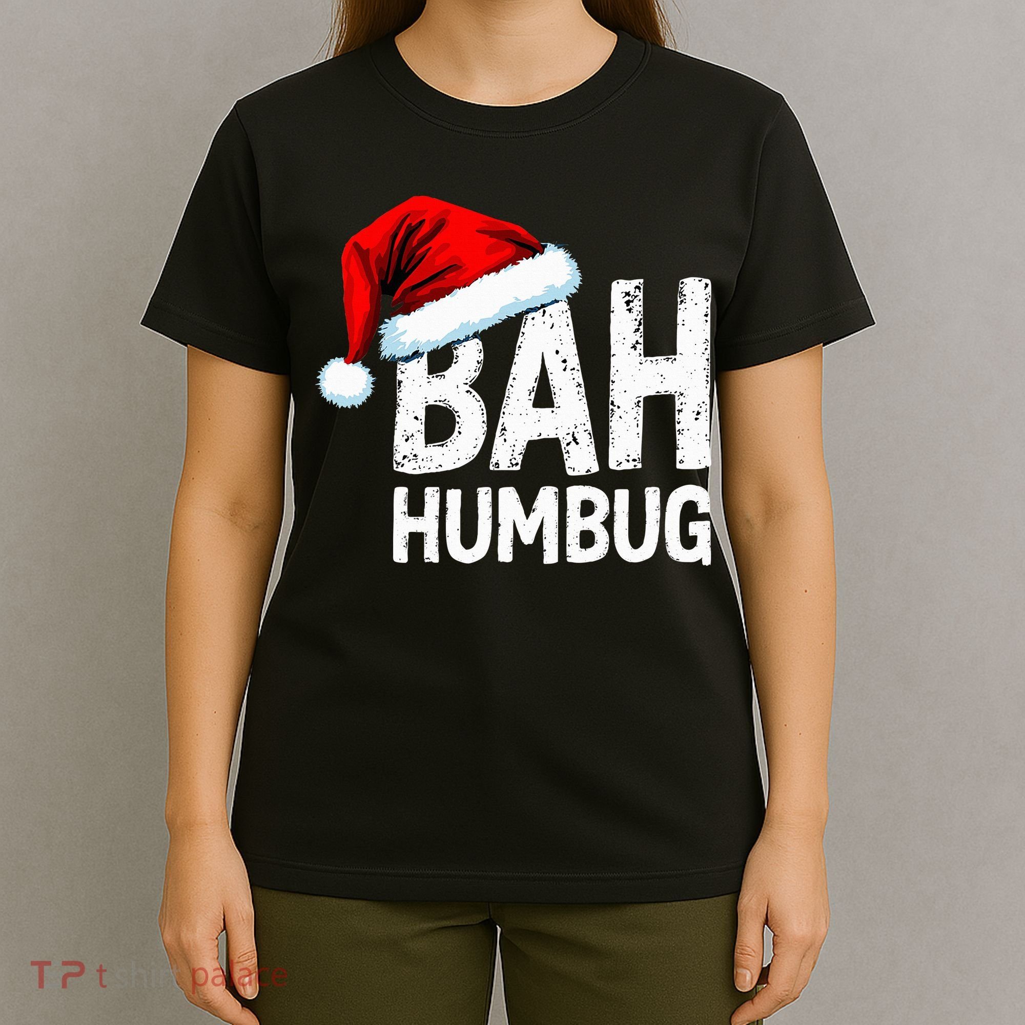 Vintage Bah Humbug Christmas Santa Funny Xmas Party T-Shirt