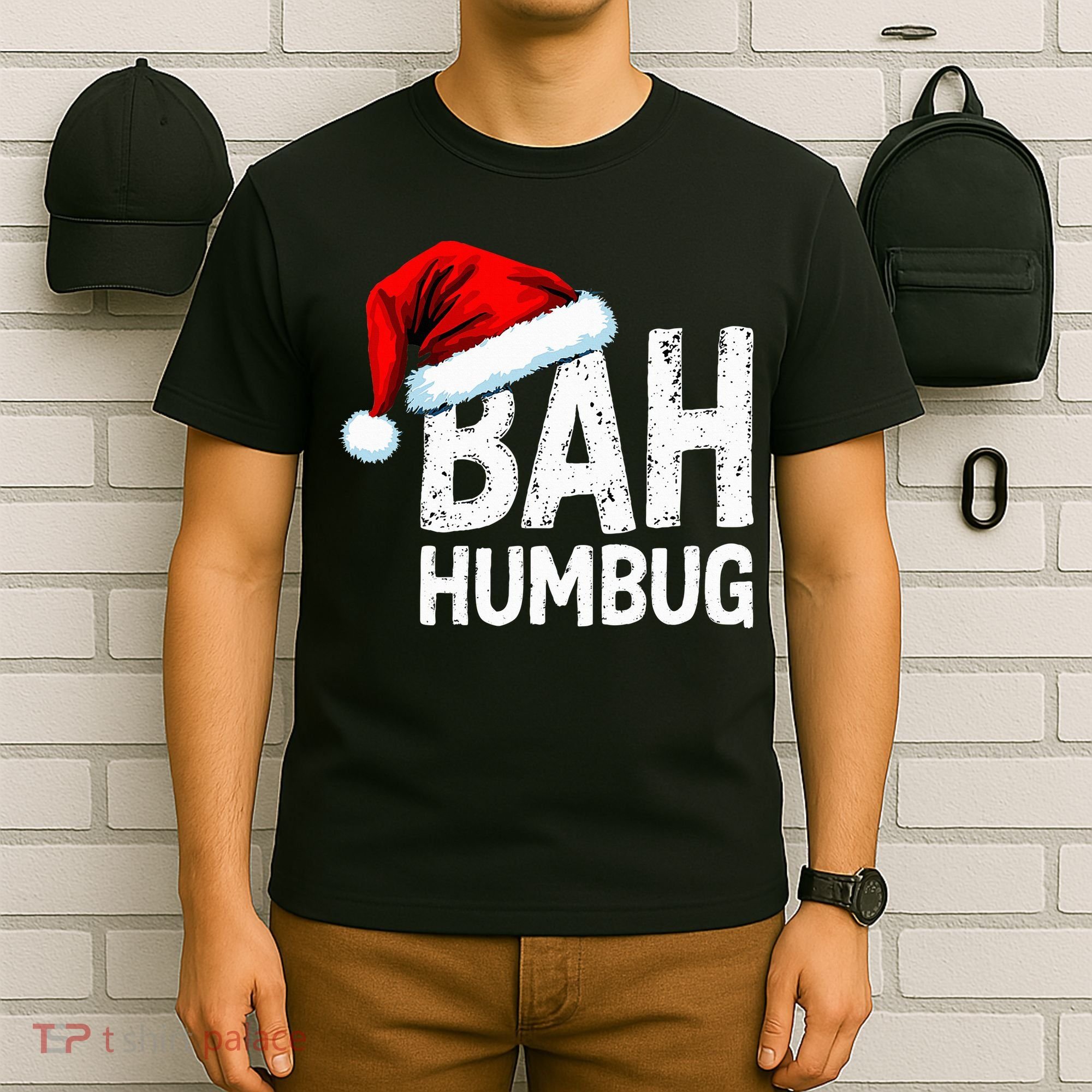 Vintage Bah Humbug Christmas Santa Funny Xmas Party T-Shirt