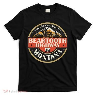 Vintage Beartooth Highway Mountain Hiking Nature T-Shirt