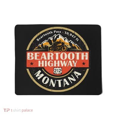 Vintage Beartooth Highway Mountain Hiking Nature Mousepad