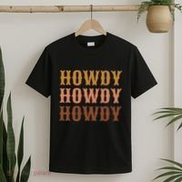 Vintage Brown Howdy Rodeo Western Country Texas Lover Gifts T-Shirt thumb 2