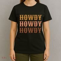 Vintage Brown Howdy Rodeo Western Country Texas Lover Gifts T-Shirt thumb 4