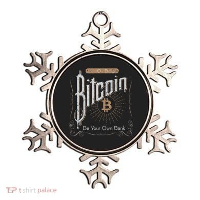 Vintage Bitcoin Hodl Be Your Own Bank Distressed Crypto Ornament
