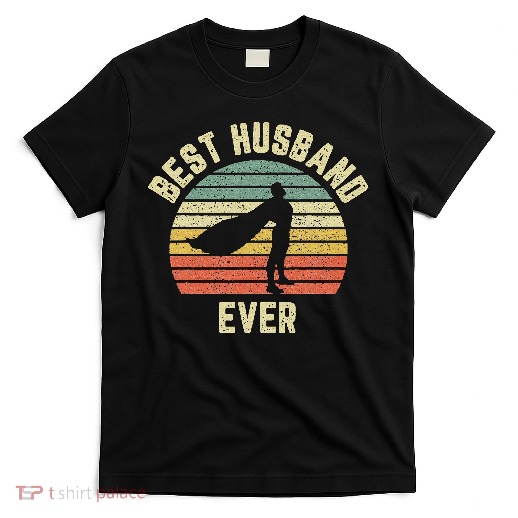 Vintage Best Husband Ever Superhero Fun Retro Graphic T-Shirt