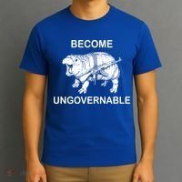 Vintage Become Hippo Ungovernable Baby Moodeng T-Shirt thumb 3