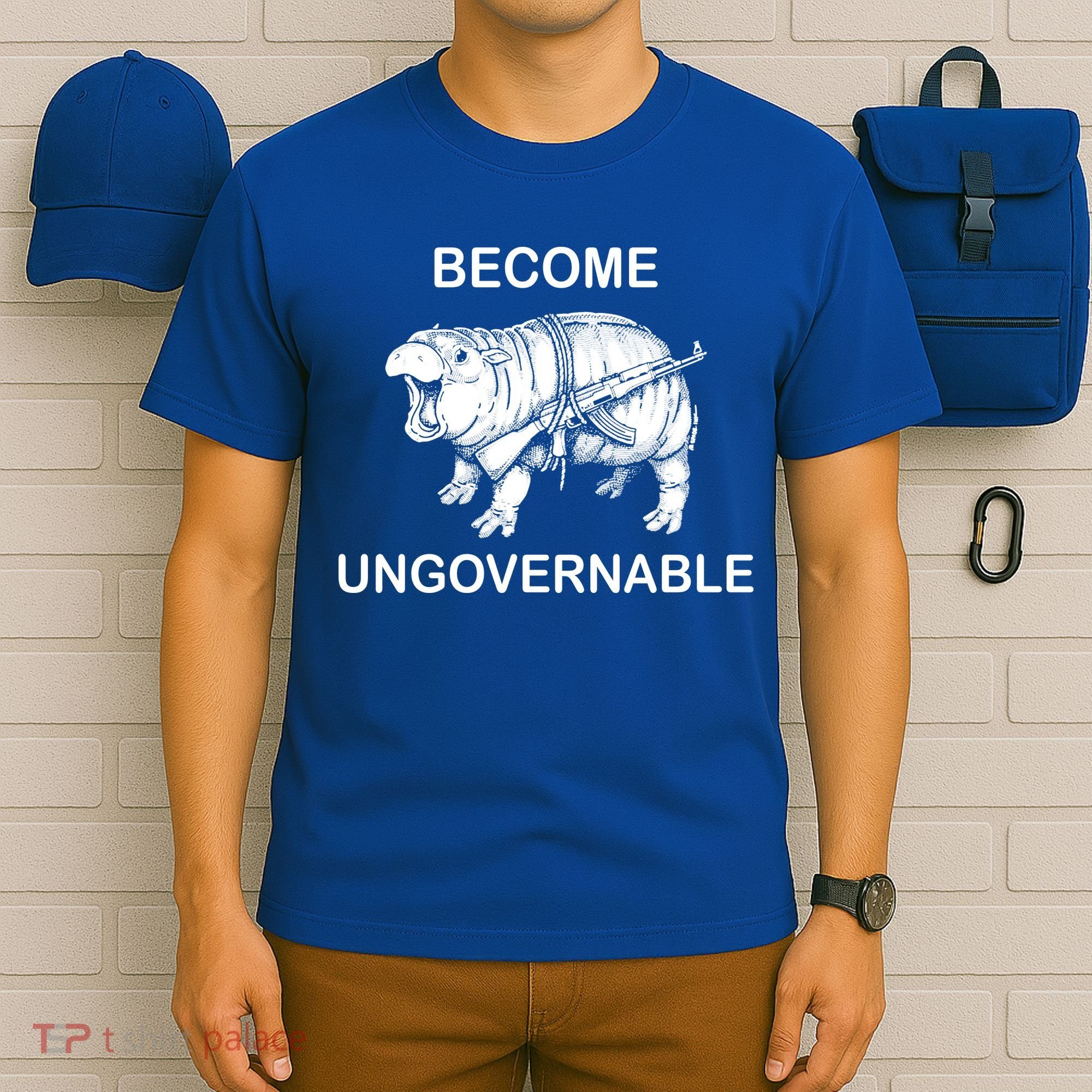 Vintage Become Hippo Ungovernable Baby Moodeng T-Shirt