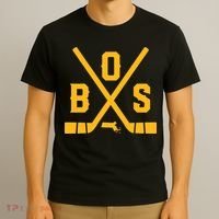 Vintage Boston Hockey Sticks State Outline T-Shirt thumb 3