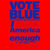 Vote Blue I Think America Has Had Enough of Trump's Crap Santa Hat thumb 1