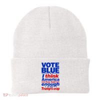 Vote Blue I Think America Has Had Enough of Trump's Crap Beanie thumb 0