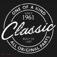 Vintage Born In 1961 Birthday Gift T-Shirt thumb 7