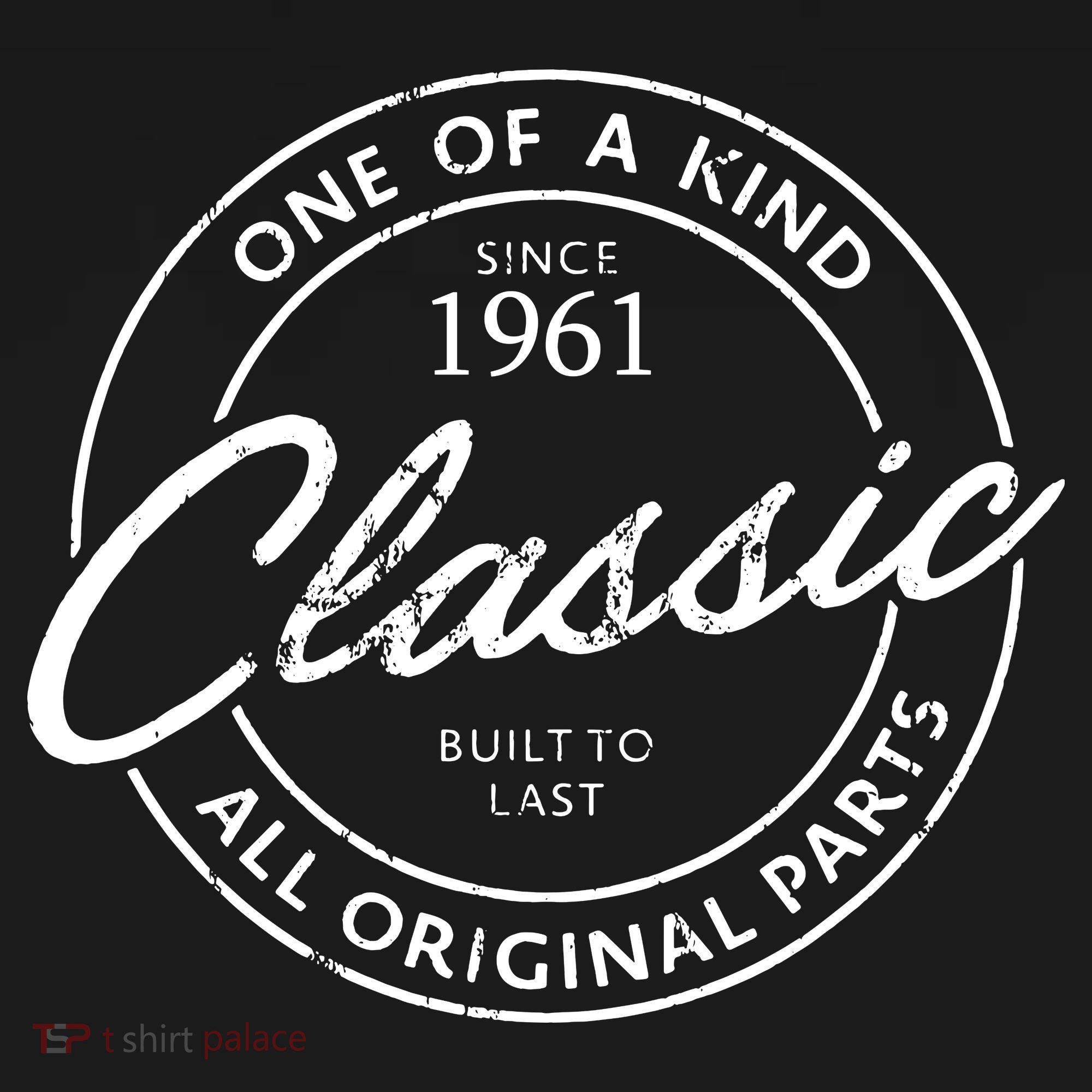 Vintage Born In 1961 Birthday Gift T-Shirt