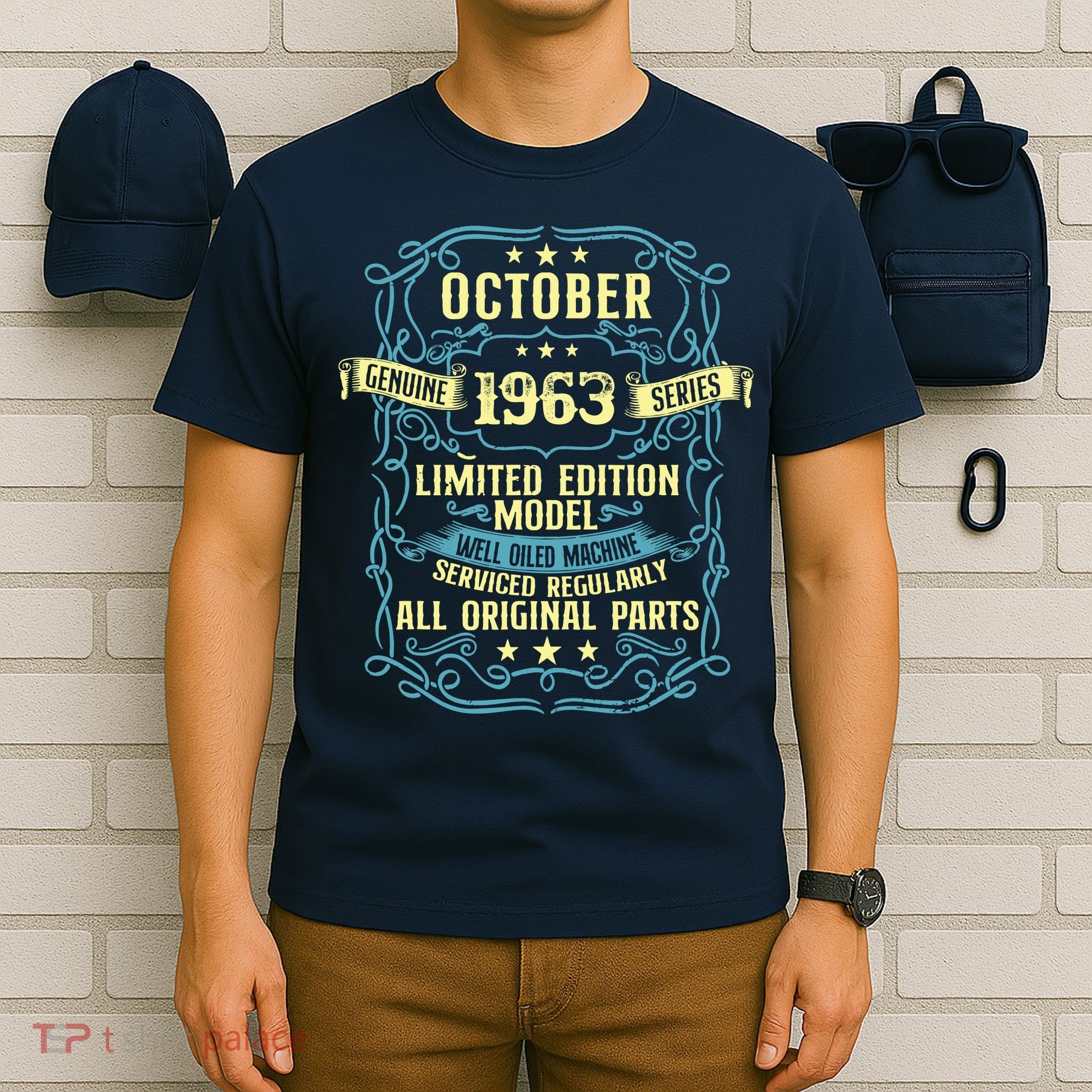 Vintage Born In October 1963 Birthday T-Shirt