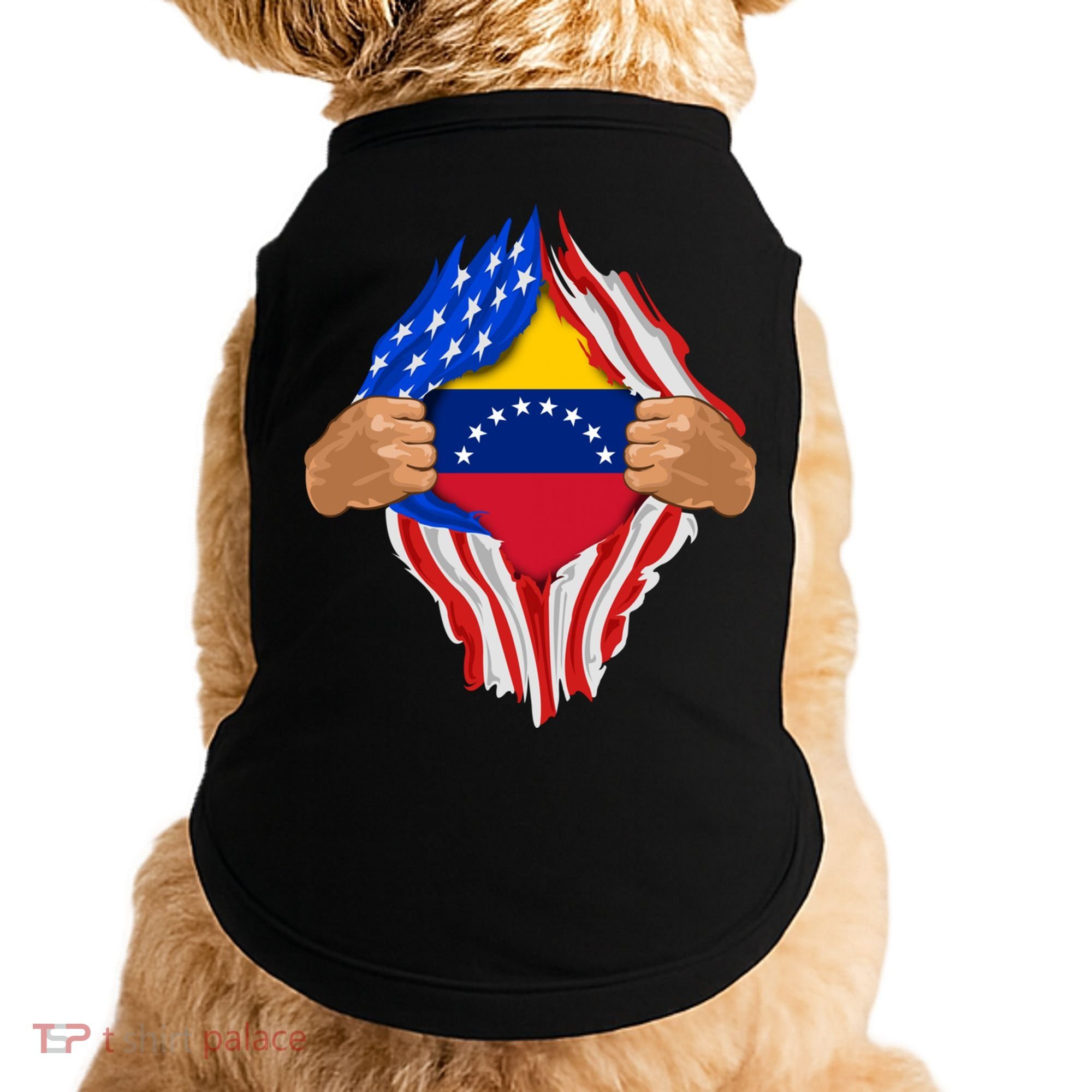 Venezuelan Blood Inside Me Venezuela Flag Gift Doggie Tank