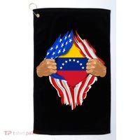 Venezuelan Blood Inside Me Venezuela Flag Gift Golf Towel thumb 0