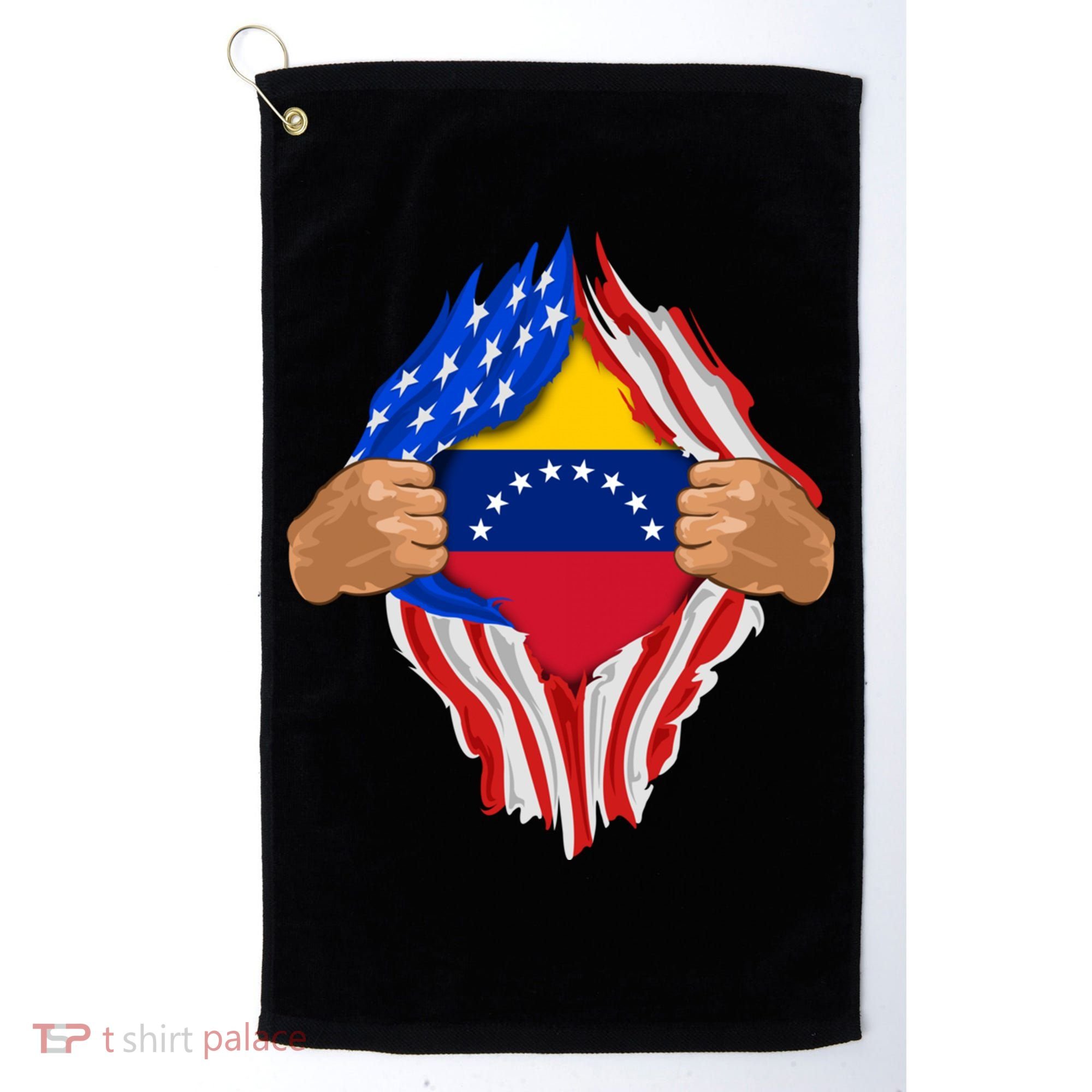 Venezuelan Blood Inside Me Venezuela Flag Gift Golf Towel