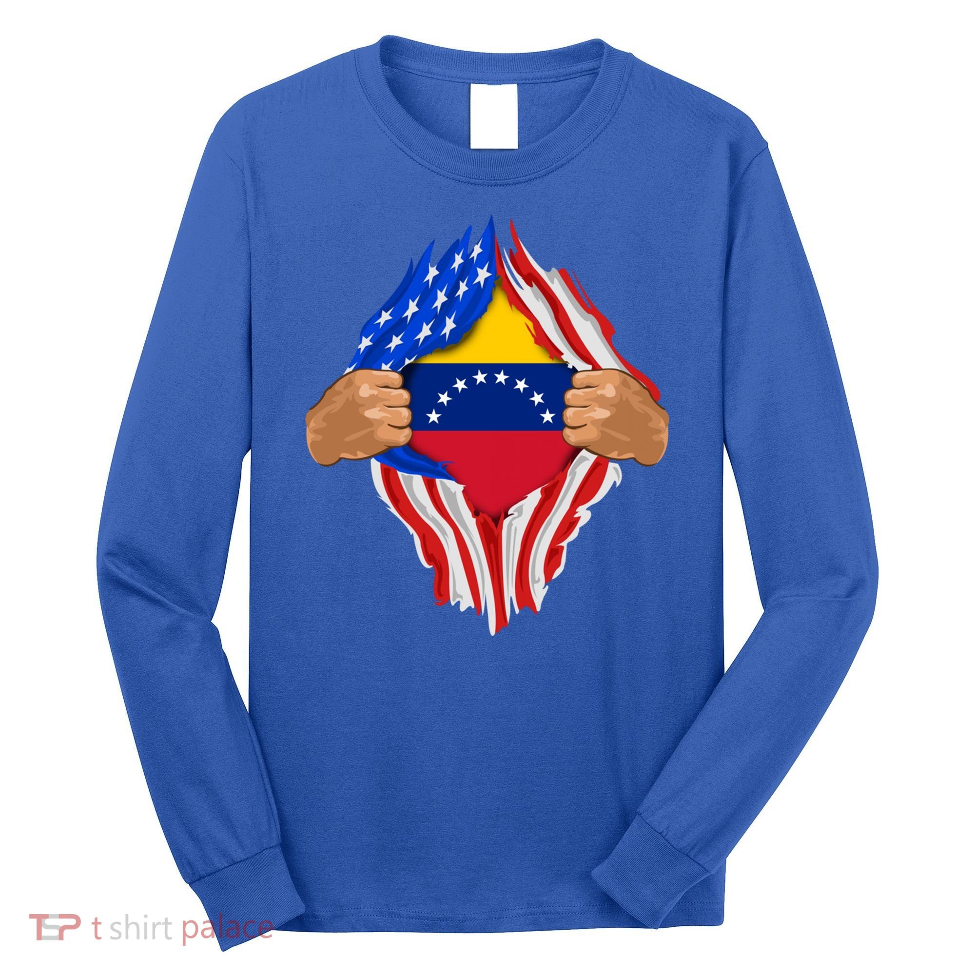 Venezuelan Blood Inside Me Venezuela Flag Gift Long Sleeve Shirt