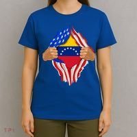 Venezuelan Blood Inside Me Venezuela Flag Gift T-Shirt thumb 4