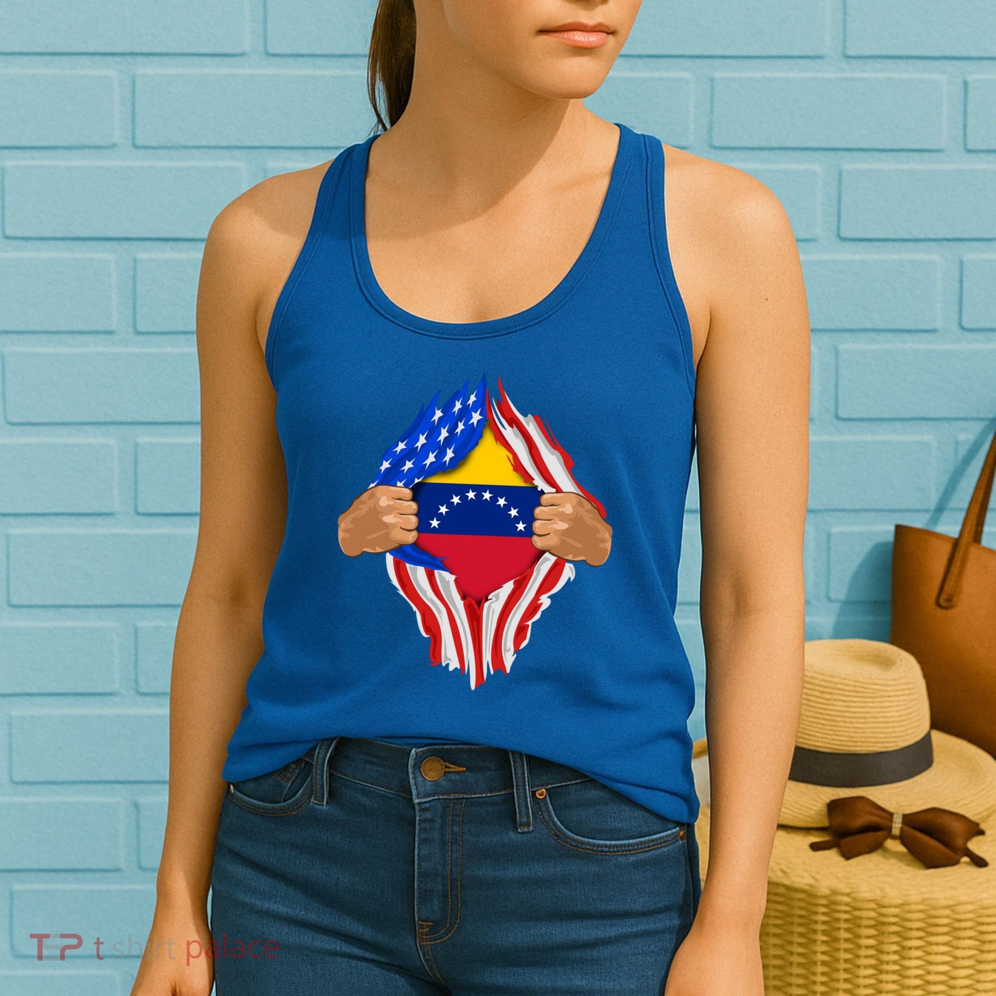 Venezuelan Blood Inside Me Venezuela Flag Gift Women's Tank Top