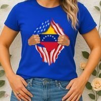 Venezuelan Blood Inside Me Venezuela Flag Gift Women's T-Shirt thumb 2