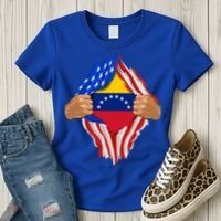 Venezuelan Blood Inside Me Venezuela Flag Gift Women's T-Shirt thumb 3