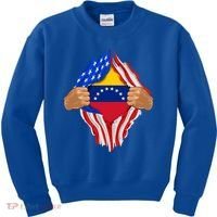 Venezuelan Blood Inside Me Venezuela Flag Gift Kids Sweatshirt thumb 0