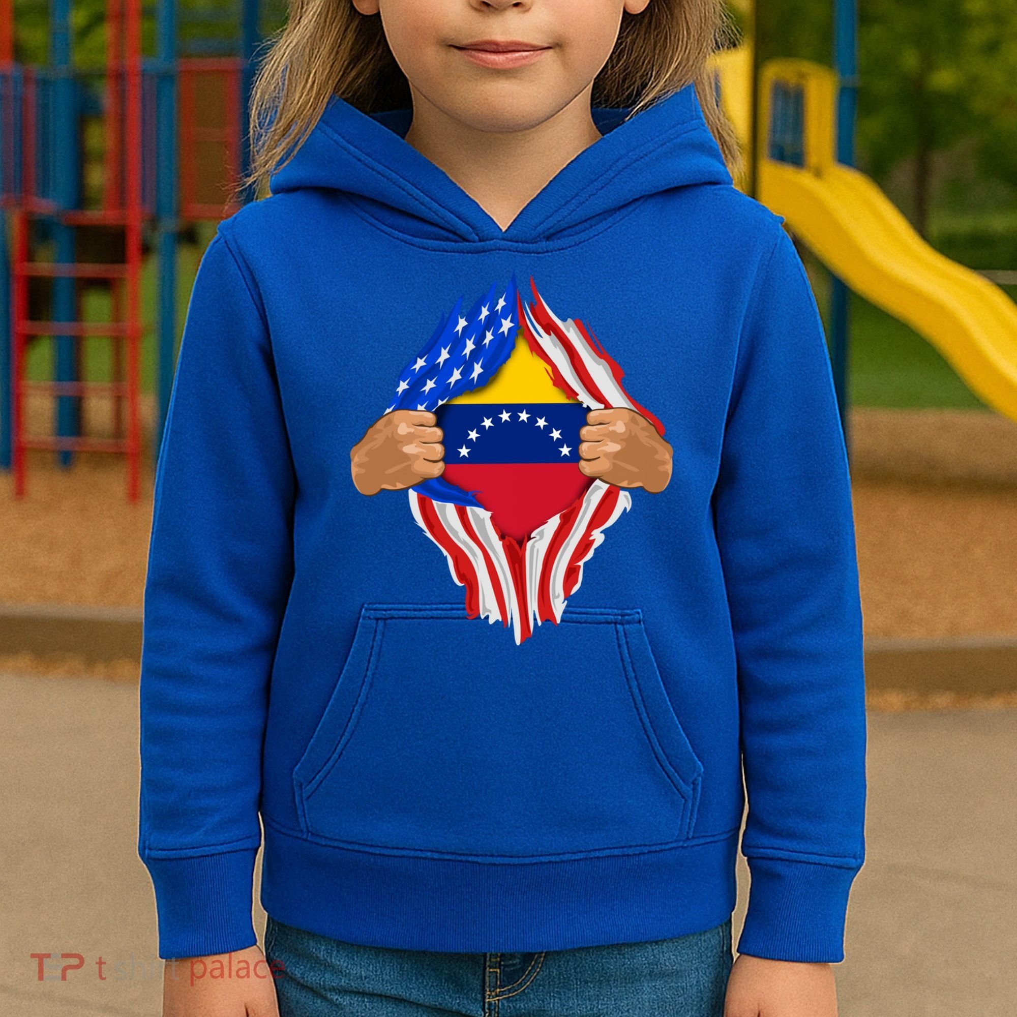 Venezuelan Blood Inside Me Venezuela Flag Gift Kids Hoodie