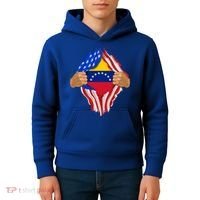Venezuelan Blood Inside Me Venezuela Flag Gift Kids Hoodie thumb 4