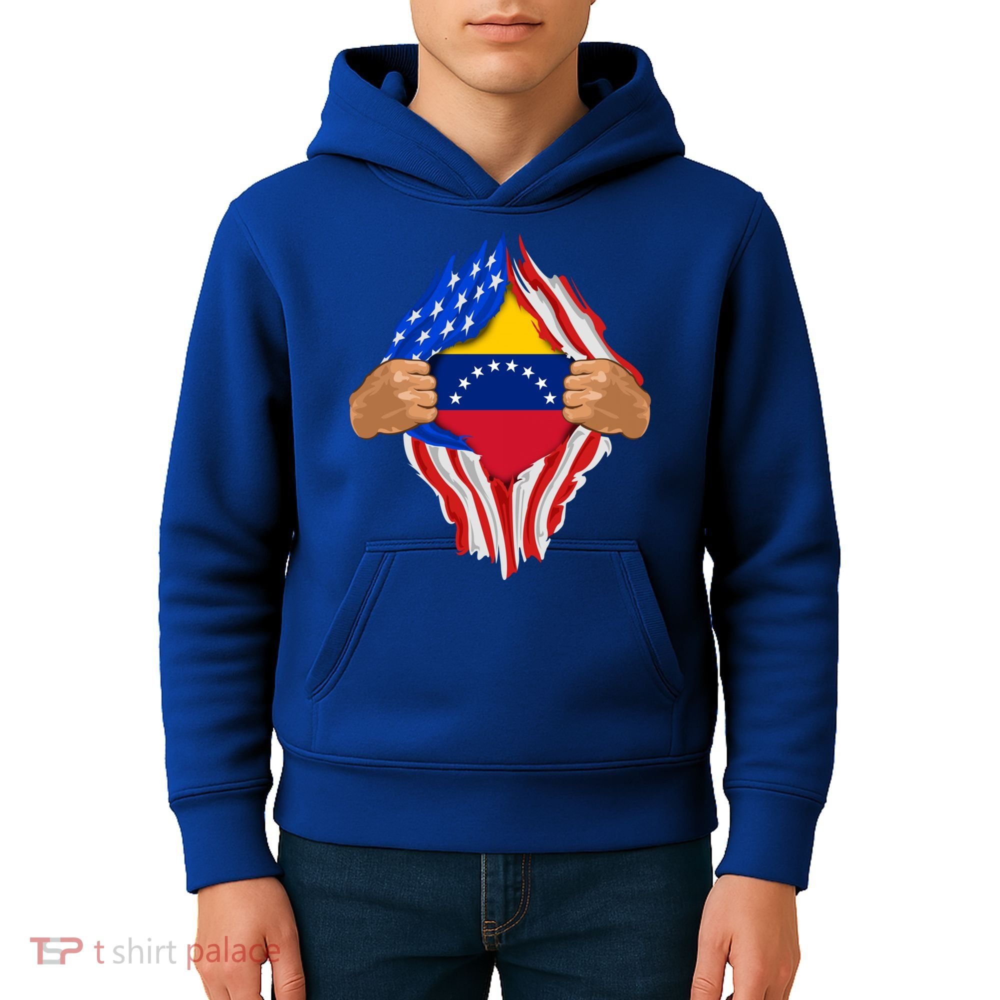 Venezuelan Blood Inside Me Venezuela Flag Gift Kids Hoodie